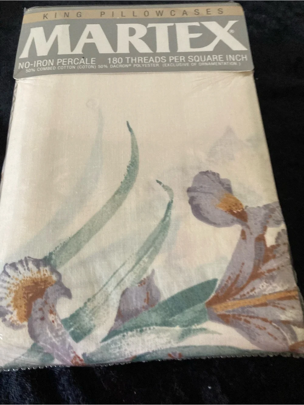 Martex Botanical Garden Floral Twin Sheet Set w/King Pillow Cases Blush Pink